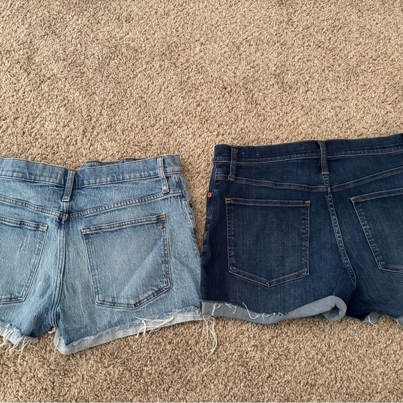 Set Lot Bundle Of Madewell Blue Jean denim Shorts Womens Size 30 Dark/light Wash - Picture 2 of 4